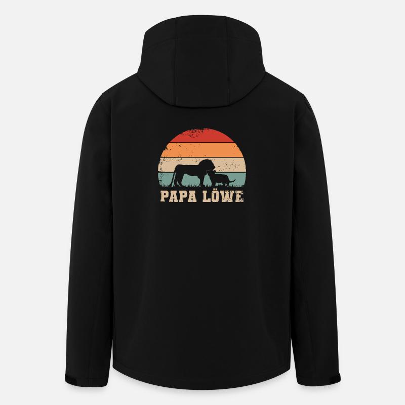 Papa Löwe - Recycelte Männer Softshell-Jacke von Stanley/Stella - Schwarz