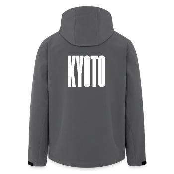 Kyoto - Japan City Bold Typografie Design - Recycelte Männer Softshell-Jacke von Stanley/Stella - Schwarz - Hinten - AI Model Male 185 light (185cm)