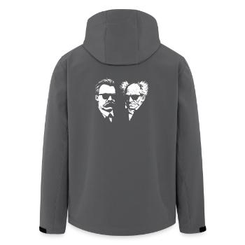 Die deutschen Philosophen Nietzsche und Schopenhhauer - Recycelte Männer Softshell-Jacke von Stanley/Stella - Anthrazit - Hinten - AI Model Male 185 light (185cm)