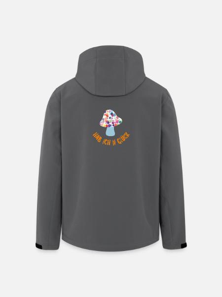 Lucky Guy Autumn Luck Mushroom Cool Sayings Blobs - Men’s Recycled Softshell Jacket by Stanley/Stella - black
