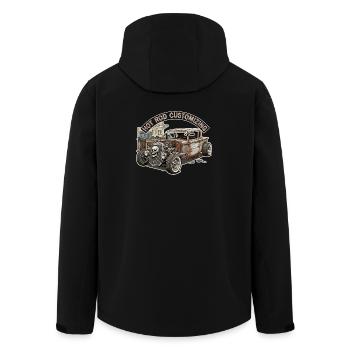 Rustic Hot Rod Customization Design - Recycelte Männer Softshell-Jacke von Stanley/Stella - Schwarz - Hinten - AI Model Male 185 light (185cm)