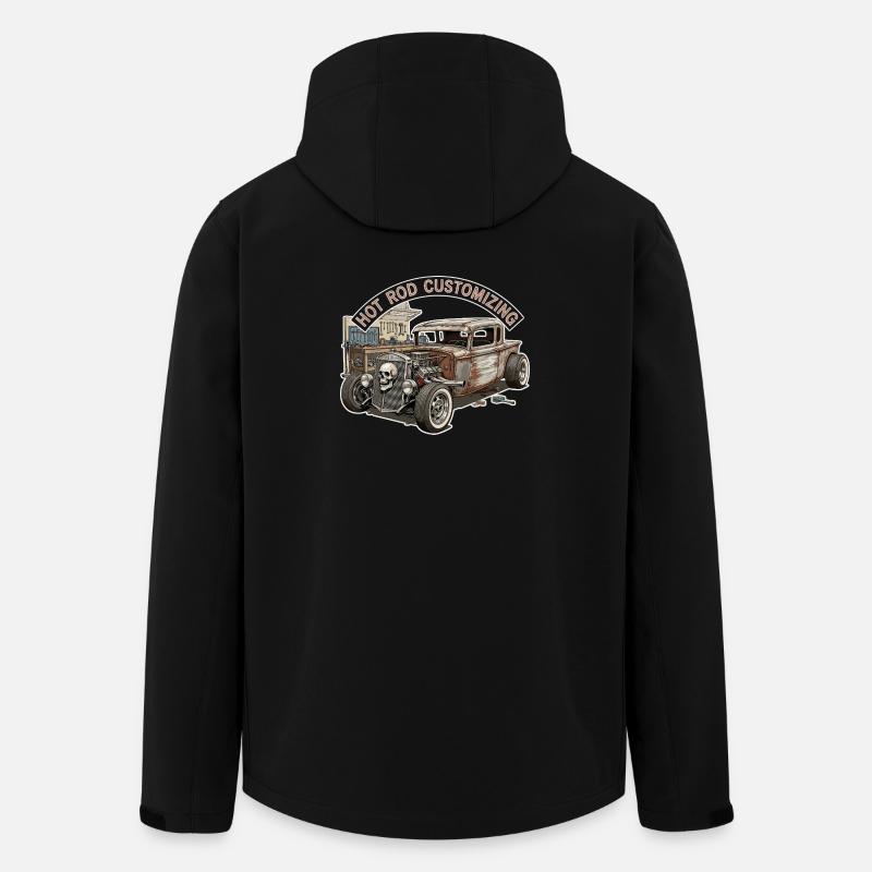 Rustic Hot Rod Customization Design - Men’s Recycled Softshell Jacket by Stanley/Stella - black
