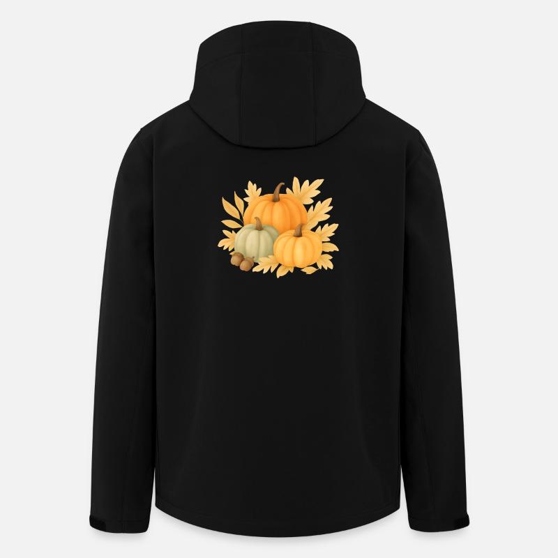  Herbstliche Kürbisse - Recycelte Männer Softshell-Jacke von Stanley/Stella - Schwarz