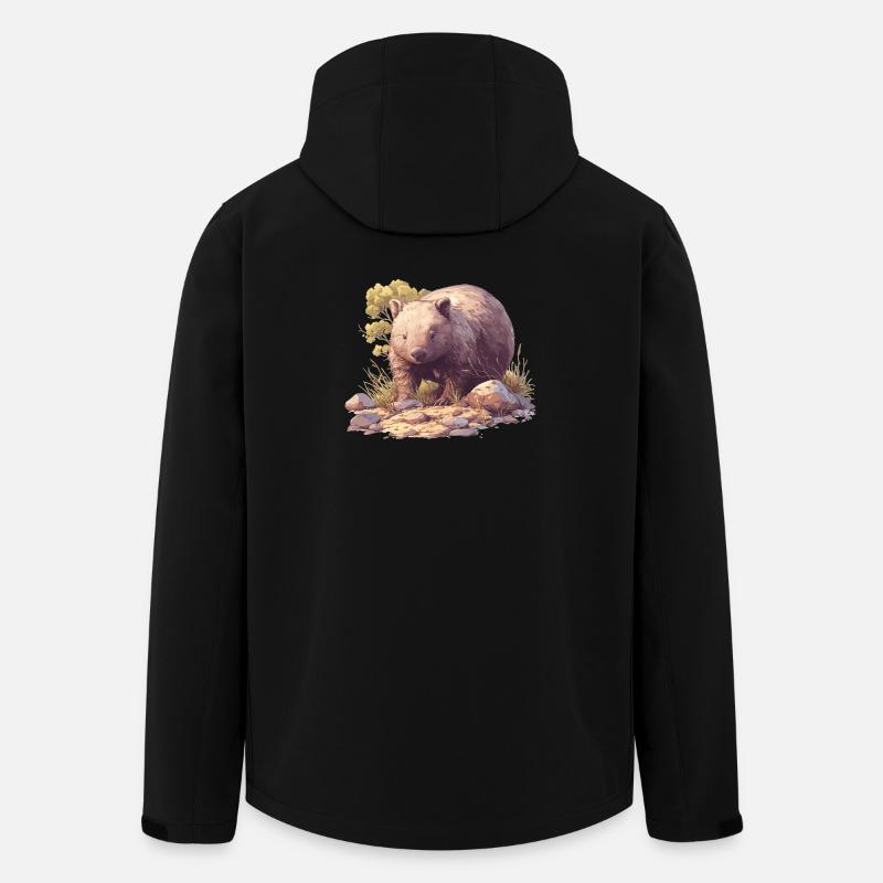 Wombats Wombat - Recycelte Männer Softshell-Jacke von Stanley/Stella - Schwarz