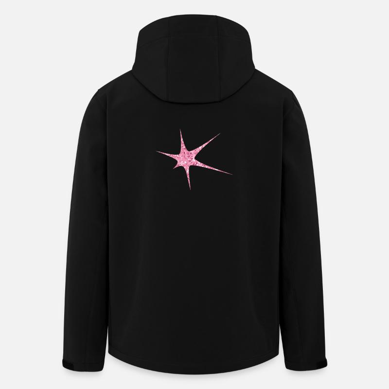 Pink Glitzer Starburst Funkeln - Recycelte Männer Softshell-Jacke von Stanley/Stella - Schwarz