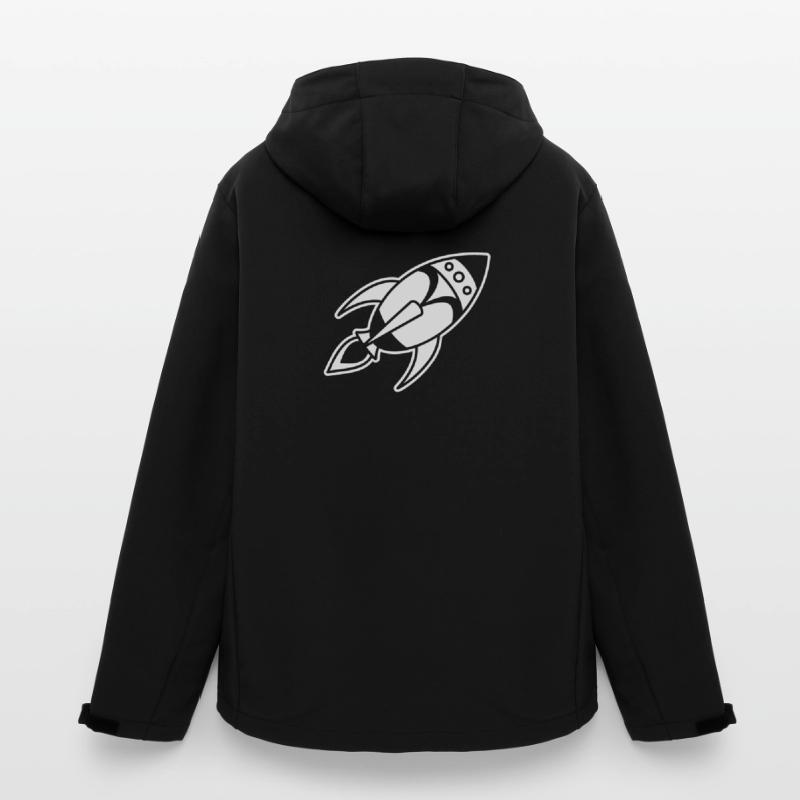 Fusée spatiale rétro – Conception de vaisseau spatial Veste softshell homme en polyester recyclé Stanley/Stella