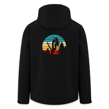 Lustiges Holzarbeiter Waldarbeiter Geschenk - Recycelte Männer Softshell-Jacke von Stanley/Stella - Schwarz - Hinten - AI Model Male 185 light (185cm)