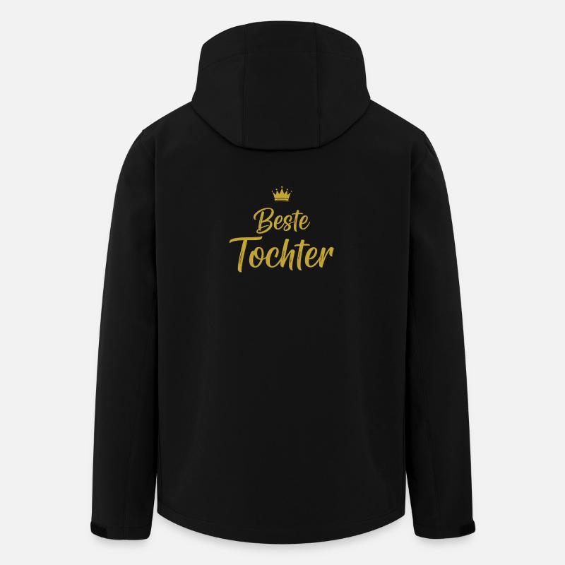 Goldene Krone Beste Tochter - Recycelte Männer Softshell-Jacke von Stanley/Stella - Schwarz