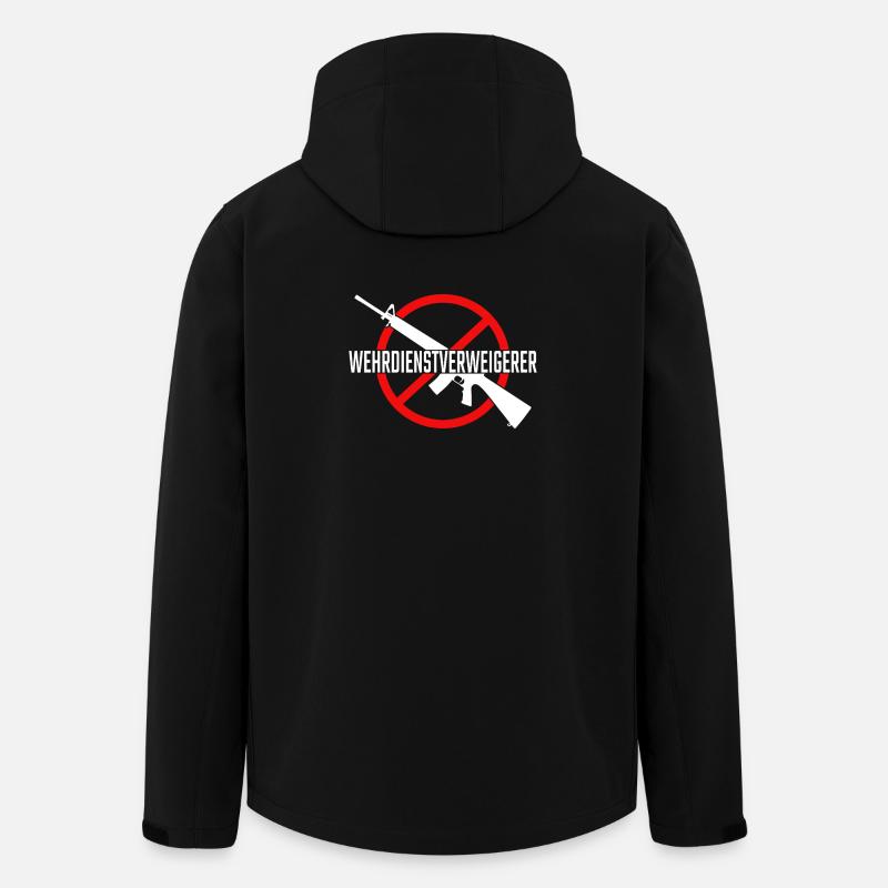 Wehrdienstverweigerer - Recycelte Männer Softshell-Jacke von Stanley/Stella - Schwarz