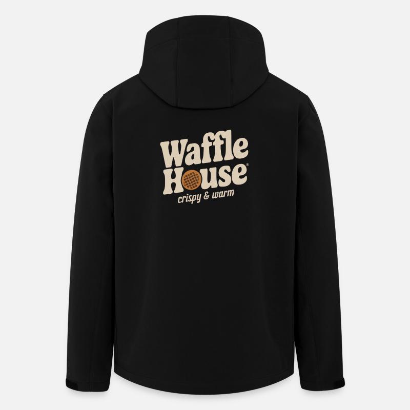 Waffle House – Croustillant et Chaud - Veste softshell homme en polyester recyclé Stanley/Stella - noir
