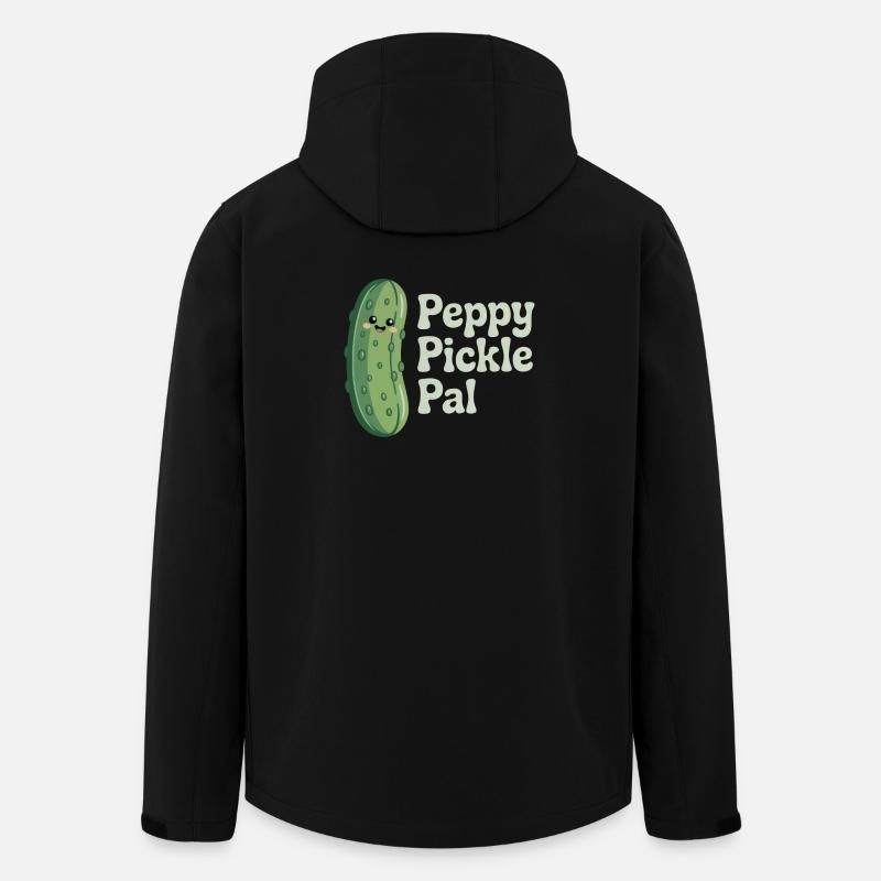 Peppy Pickle Pal - Cucumber - Men’s Recycled Softshell Jacket by Stanley/Stella - black