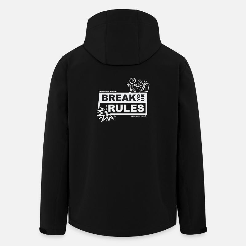 Break your silly rules - frameless edition - Recycelte Männer Softshell-Jacke von Stanley/Stella - Schwarz