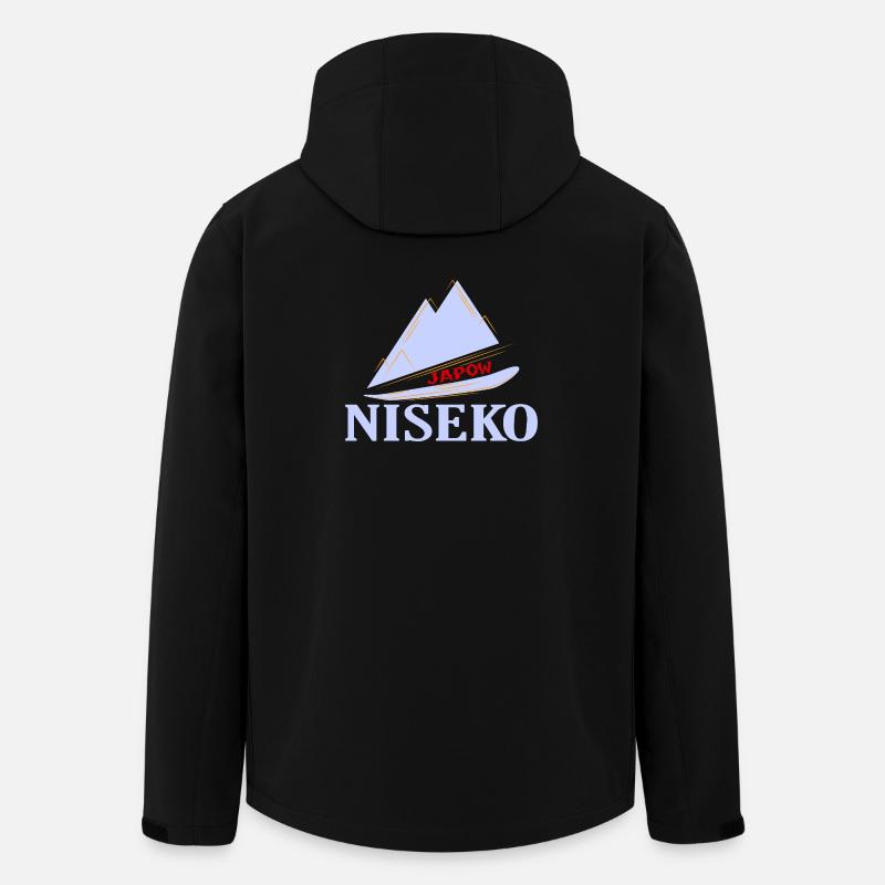 Ski, Snowboard, Niseko - Recycelte Männer Softshell-Jacke von Stanley/Stella - Schwarz