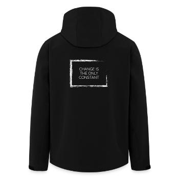 Le changement est la seule tenue constante de t-shirt philosophe ! - Veste softshell homme en polyester recyclé Stanley/Stella - noir - Dos - AI Model Male 185 light (185cm)