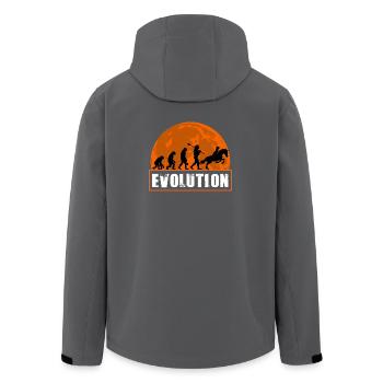 Horse Racing Evolution Equestrian Jockey Sunset - Men’s Recycled Softshell Jacket by Stanley/Stella - anthracite - Back - AI Model Male 185 light (185cm)