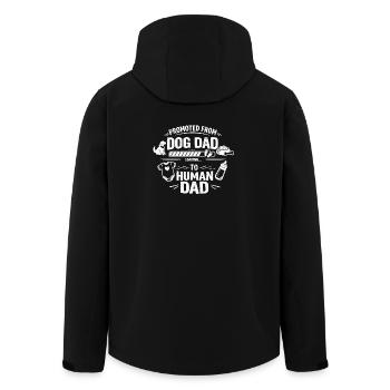 De père de chien à papa humain Père Papa à devenir - Veste softshell homme en polyester recyclé Stanley/Stella - noir - Dos - AI Model Male 185 light (185cm)