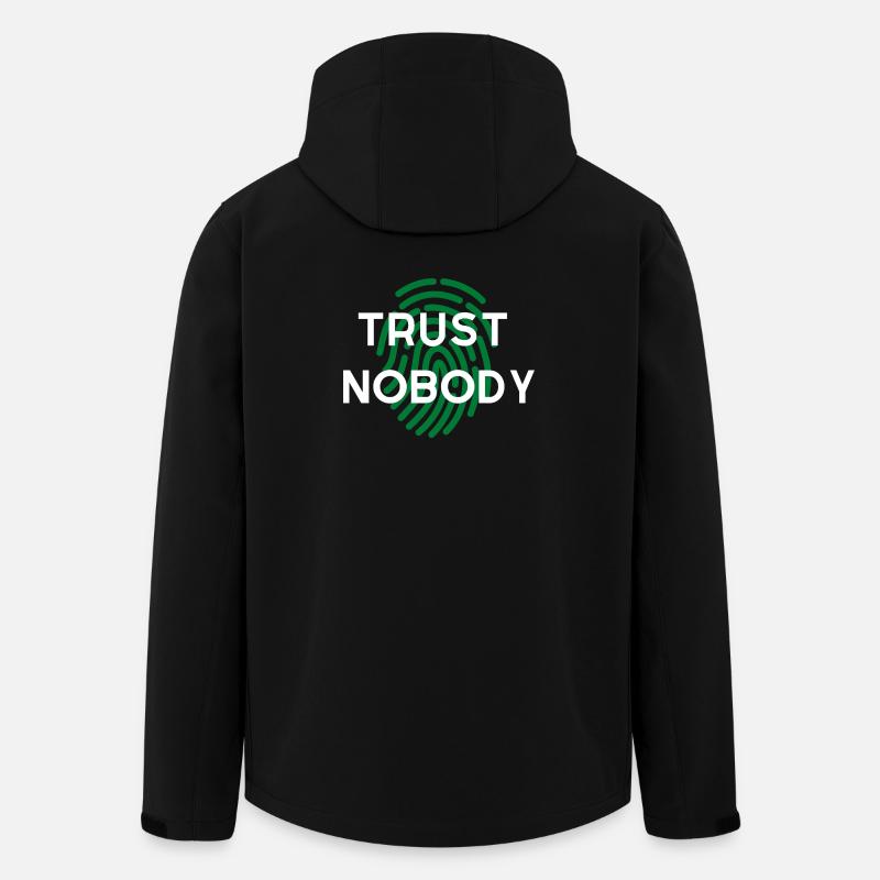 WIDM - Trust nobody. - Men’s Recycled Softshell Jacket by Stanley/Stella - black