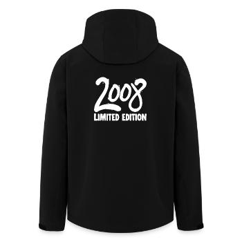 2008 Limited Edition 18er Geburtstag - Recycelte Männer Softshell-Jacke von Stanley/Stella - Schwarz - Hinten - AI Model Male 185 light (185cm)