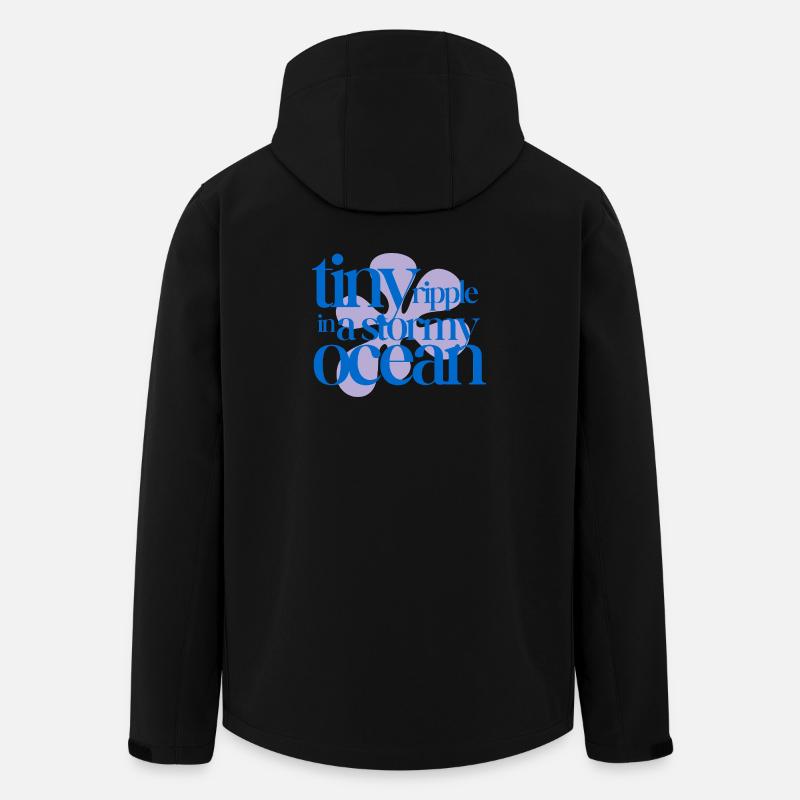 Une petite ondulation dans un océan orageux (lavande) - Veste softshell homme en polyester recyclé Stanley/Stella - noir