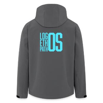 Logos Ethos Pathos Rhetorik Philosophie Student - Recycelte Männer Softshell-Jacke von Stanley/Stella - Schwarz - Hinten - AI Model Male 185 light (185cm)