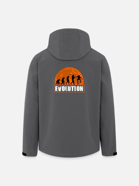 Evolution of Skateboarding Retro Sunset Skater - Men’s Recycled Softshell Jacket by Stanley/Stella - black