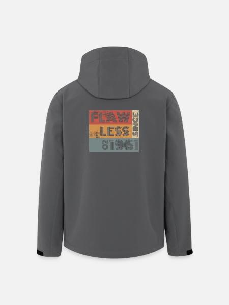 65th Birthday Flawless since 02/1961 - Men’s Recycled Softshell Jacket by Stanley/Stella - black