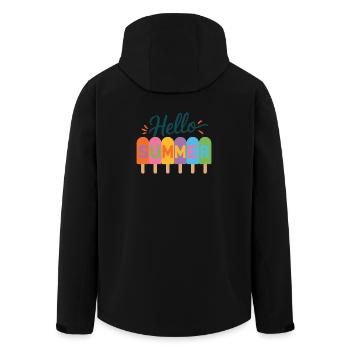 Hello Summer - Men’s Recycled Softshell Jacket by Stanley/Stella - black - Back - AI Model Male 185 light (185cm)