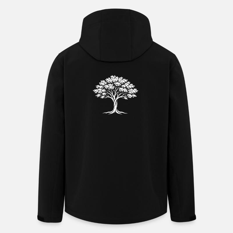 Silhouette de l’Arbre de Vie - Veste softshell homme en polyester recyclé Stanley/Stella - noir