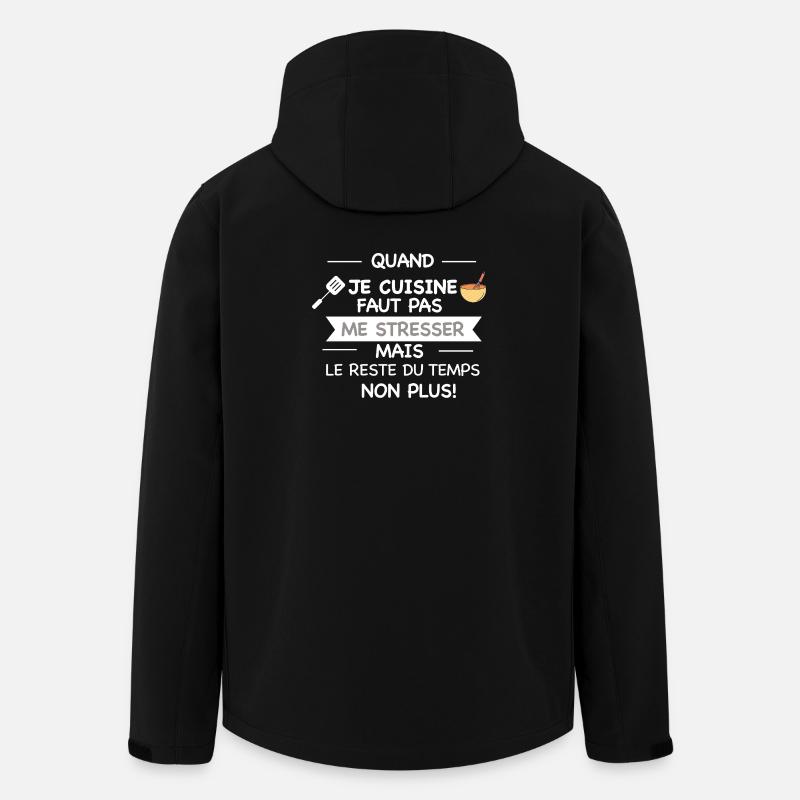tablier de cuisine humoristique - Veste softshell homme en polyester recyclé Stanley/Stella - noir