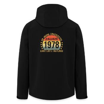48. Geburtstag Mann Frau 48 Jahre 1978 Deko Lustig - Recycelte Männer Softshell-Jacke von Stanley/Stella - Schwarz - Hinten - AI Model Male 185 light (185cm)
