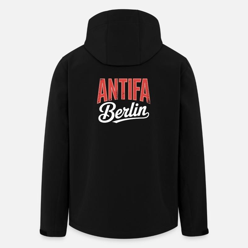 Antifa Berlin – Antifaschistischer Tee - Recycelte Männer Softshell-Jacke von Stanley/Stella - Schwarz