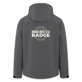 Autocross de piste de la Journée de la Piste Poussière de Frein HPDE - Veste softshell homme en polyester recyclé Stanley/Stella - noir - Dos - AI Model Male 185 light (185cm)