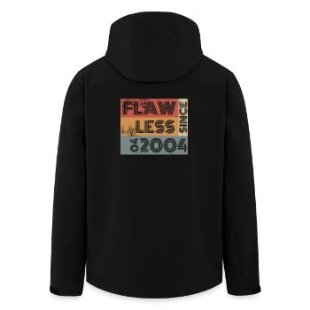 22. Birthday Flawless since 04/2004 - Men’s Recycled Softshell Jacket by Stanley/Stella - black - Back - AI Model Male 185 light (185cm)
