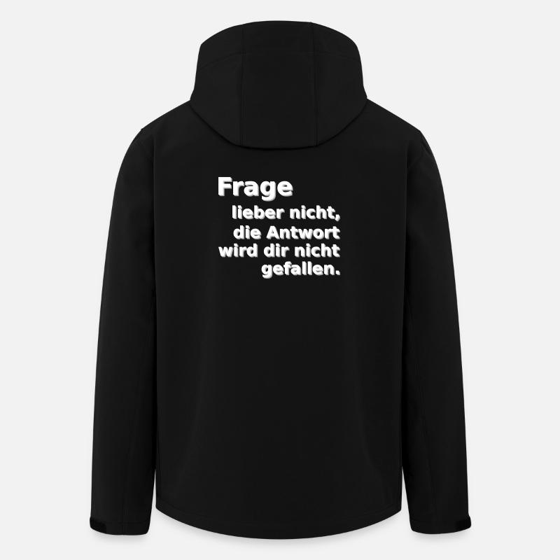 Frage lieber nicht - Recycelte Männer Softshell-Jacke von Stanley/Stella - Schwarz