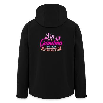 Grandma Superpower: What's Your? - Men’s Recycled Softshell Jacket by Stanley/Stella - black - Back - AI Model Male 185 light (185cm)