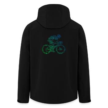 Gift idea for a road bike with road bike - Men’s Recycled Softshell Jacket by Stanley/Stella - black - Back - AI Model Male 185 light (185cm)