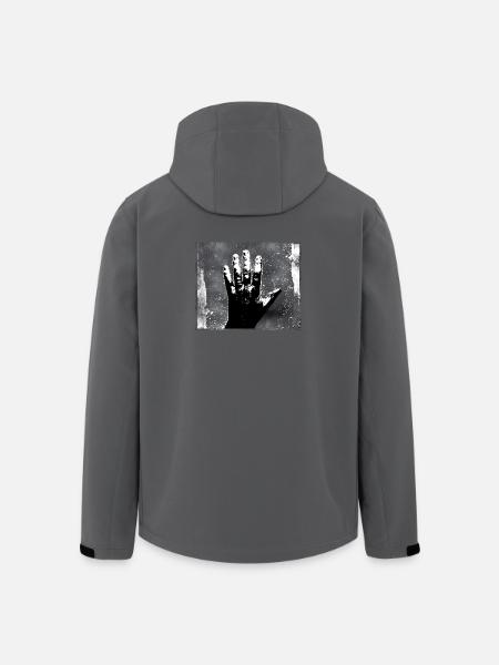 Hand Silhouette GrungeMonochrome Style - Men’s Recycled Softshell Jacket by Stanley/Stella - black