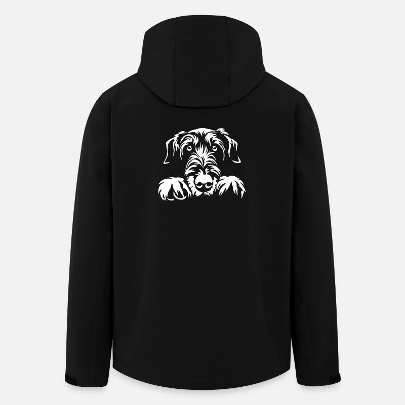 Irish Wolfhound Kopf "Black Edition" - Recycelte Männer Softshell-Jacke von Stanley/Stella - Schwarz