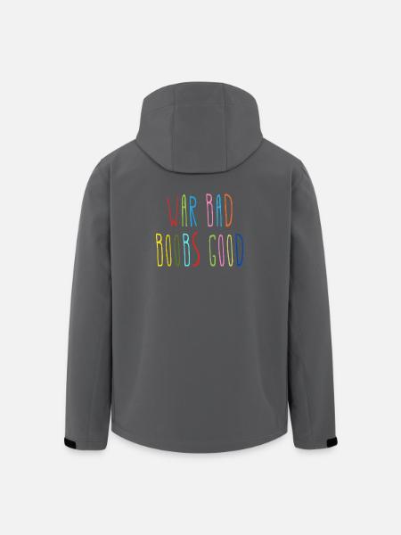 War Bad Boobs Good Lustiger Spruch - Men’s Recycled Softshell Jacket by Stanley/Stella - black