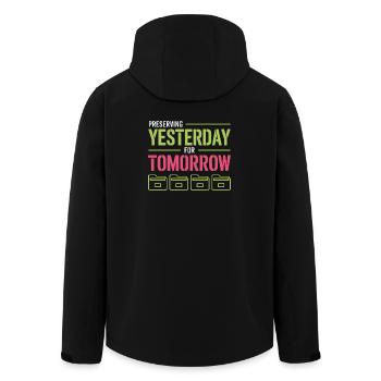 Préserver hier pour demain - Veste softshell homme en polyester recyclé Stanley/Stella - noir - Dos - AI Model Male 185 light (185cm)