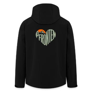 Pfronten Bergherz Panorama - Recycelte Männer Softshell-Jacke von Stanley/Stella - Schwarz - Hinten - AI Model Male 185 light (185cm)