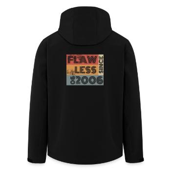 20th Birthday Flawless since 06/2006 - Men’s Recycled Softshell Jacket by Stanley/Stella - black - Back - AI Model Male 185 light (185cm)