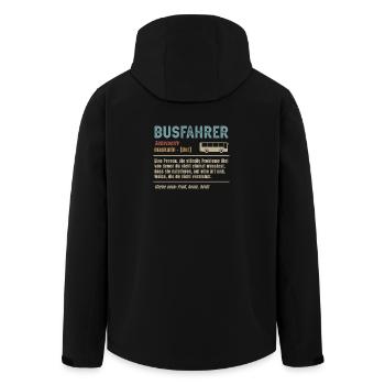Linienbus Busfahrer Schulbus Busfahrerin Bus - Recycelte Männer Softshell-Jacke von Stanley/Stella - Schwarz - Hinten - AI Model Male 185 light (185cm)