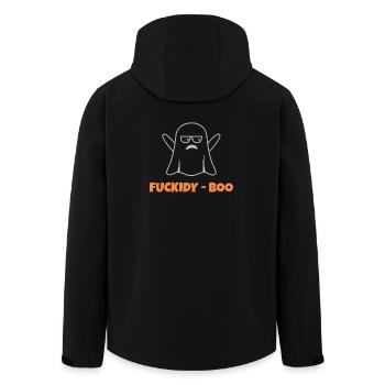 Fuckidy-Boo | Drôle de design de fantôme d’Halloween - Veste softshell homme en polyester recyclé Stanley/Stella - noir - Dos - AI Model Male 185 light (185cm)