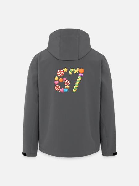 67 Candy Confetti Pop Art - Men’s Recycled Softshell Jacket by Stanley/Stella - black