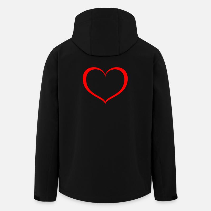 Herz - Recycelte Männer Softshell-Jacke Discoverer von Stanley/Stella - Schwarz