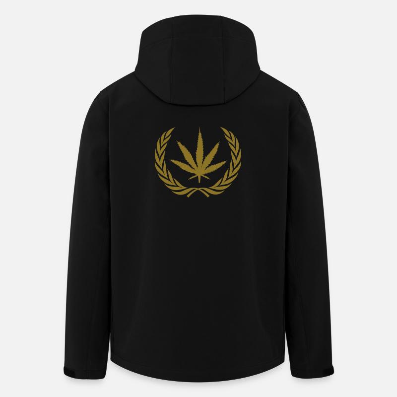 Cannabis - Recycelte Männer Softshell-Jacke Discoverer von Stanley/Stella - Schwarz