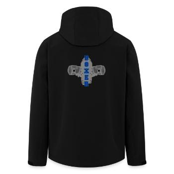 Boxer Motor Motorrad Motorradfahrer biker - Recycelte Männer Softshell-Jacke von Stanley/Stella - Schwarz - Hinten - AI Model Male 185 light (185cm)