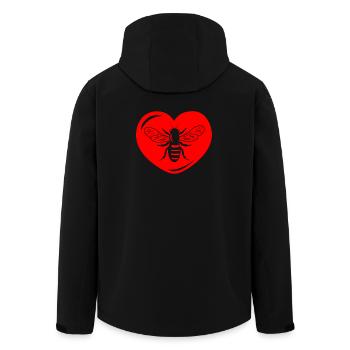 Im Herzen von - Recycelte Männer Softshell-Jacke von Stanley/Stella - Schwarz - Hinten - AI Model Male 185 light (185cm)