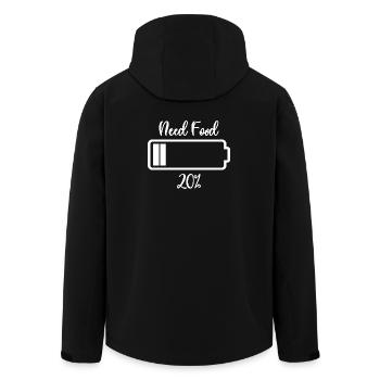 Need Fuel Low Battery Tee - Recycelte Männer Softshell-Jacke von Stanley/Stella - Schwarz - Hinten - AI Model Male 185 light (185cm)